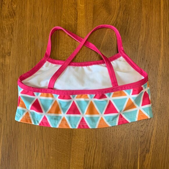 MASALA BABY Mosaic Bikini Girls 4 4T Ruffle Two Piece Skirted Swimsuit Geometric - Picture 4 of 8